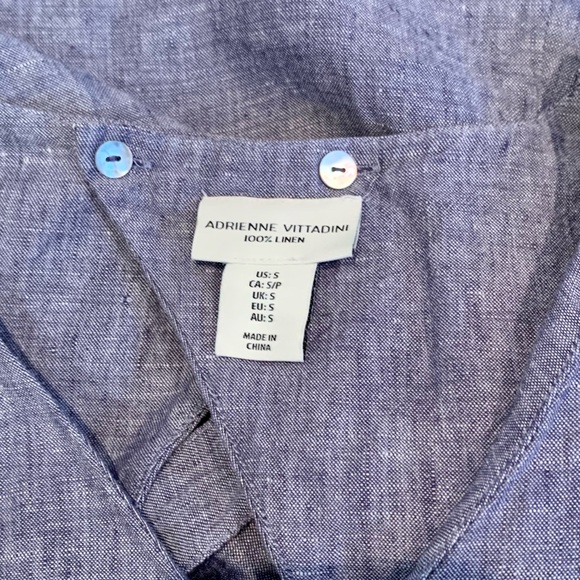 100% Linen Tie-Waist MIDI dress from Adrienne Vittadini - Picture 12 of 14